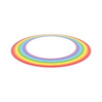 Rainbow icon, realistic style vector