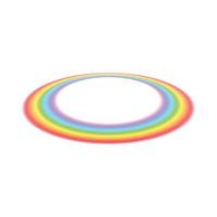 Rainbow icon, realistic style vector