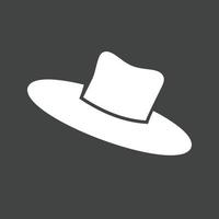 sombrero v glifo icono invertido vector