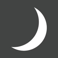 Crescent Glyph Inverted Icon vector