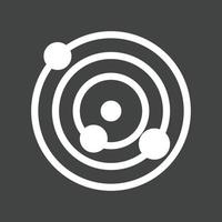 Atomic Structure Glyph Inverted Icon vector