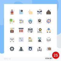 paquete de iconos vectoriales de stock de 25 signos y símbolos de línea para la página de servicio de construcción elementos de diseño vectorial editables a mano del hospital vector