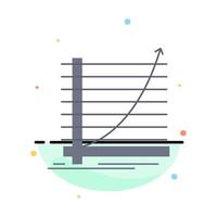 Arrow chart curve experience goal Flat Color Icon Vector