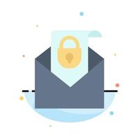 Mail Email Message Security Abstract Flat Color Icon Template vector