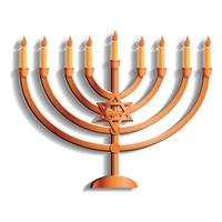 Jewish candle stand icon, cartoon style vector