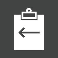 Assignment Return I Glyph Inverted Icon vector