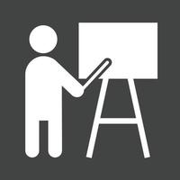 Teaching Glyph Inverted Icon vector