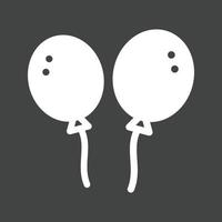 Balloons Glyph Inverted Icon vector