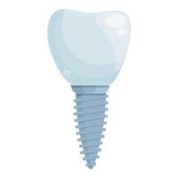 Dental abutment icon cartoon vector. Crown surgery vector