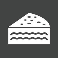 Chocolate fudge cake Glyph Inverted Icon vector