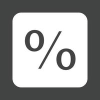 Percentage Glyph Inverted Icon vector