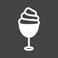 Ice cream Glyph Inverted Icon vector