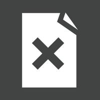 Delete Glyph Inverted Icon vector