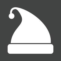 Bonnet Glyph Inverted Icon vector