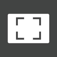 Aspect Ratio Glyph Inverted Icon vector