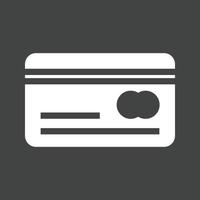 Credit Card Glyph Inverted Icon vector
