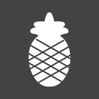 Pineapple Glyph Inverted Icon vector