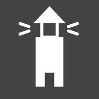 Lighthouse Glyph Inverted Icon vector
