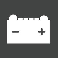 Battery Glyph Inverted Icon vector