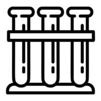 Test tube icon, outline style vector