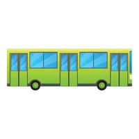 City bus icon, cartoon style vector