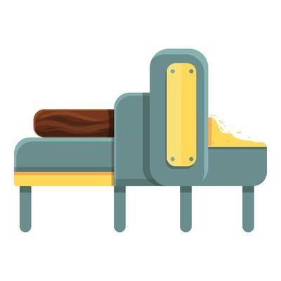 Paper production device icon, cartoon style
