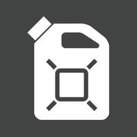 Diesel Can Glyph Inverted Icon vector