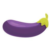 Nutrient eggplant icon, cartoon style vector