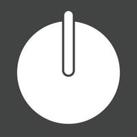 Power button Glyph Inverted Icon vector