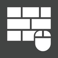 Wireless input device Glyph Inverted Icon vector