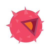 Dangerous virus isometric 3d icon vector