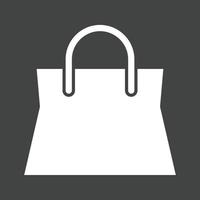 Shopping Bag Glyph Inverted Icon vector