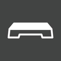 Aerobics Stand Glyph Inverted Icon vector
