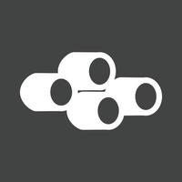 Marshmallow Glyph Inverted Icon vector