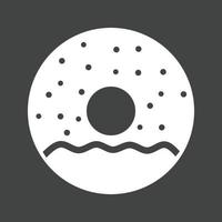 Doughnut sprinkled Glyph Inverted Icon vector