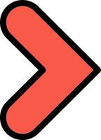 Arrow Right Forward Direction  Flat Color Icon Vector icon banner Template