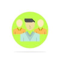 Staff Security Friend zone Gang Abstract Circle Background Flat color Icon vector
