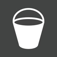 Sand bucket Glyph Inverted Icon vector