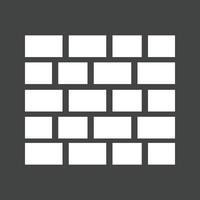 Brick Wall I Glyph Inverted Icon vector