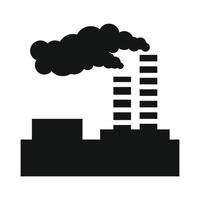 icono simple de contaminación de fábrica vector