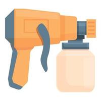 Paint air gun icon cartoon vector. Spray auto