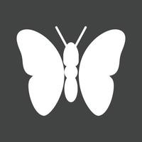 Butterfly Glyph Inverted Icon vector