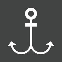 Anchor Glyph Inverted Icon vector