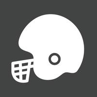 Cricket Helmet Glyph Inverted Icon vector