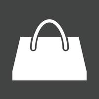Shopping Bag Glyph Inverted Icon vector