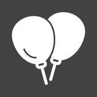 Balloons Glyph Inverted Icon vector