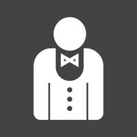 Groom Glyph Inverted Icon vector