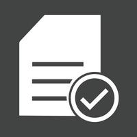Checklist Glyph Inverted Icon vector