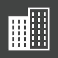 Apartments Glyph Inverted Icon vector