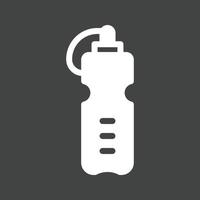 Water Bottle Glyph Inverted Icon vector